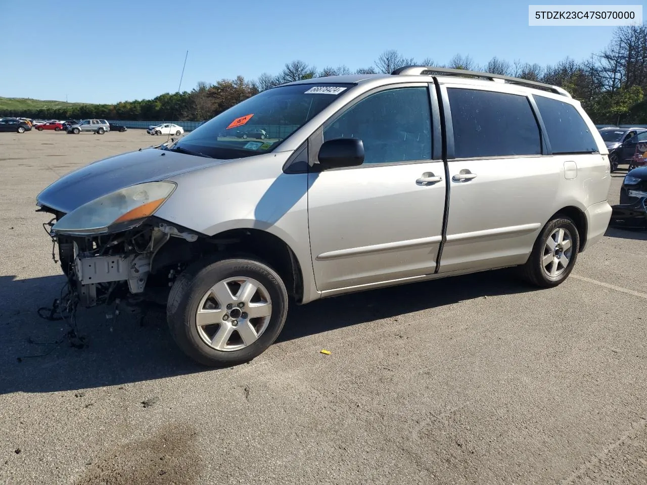 2007 Toyota Sienna Ce VIN: 5TDZK23C47S070000 Lot: 66878424