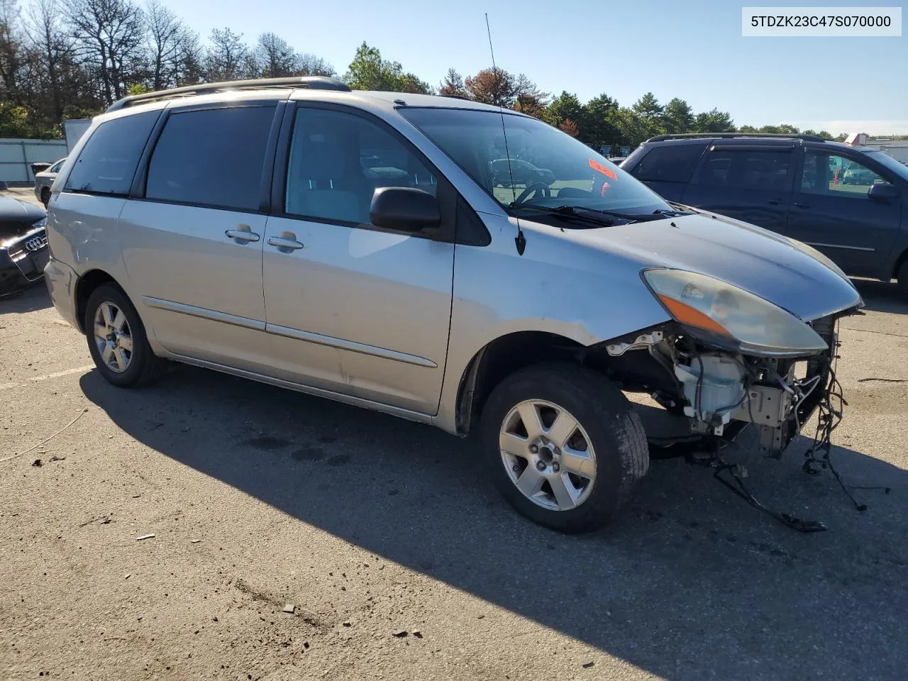 2007 Toyota Sienna Ce VIN: 5TDZK23C47S070000 Lot: 66878424