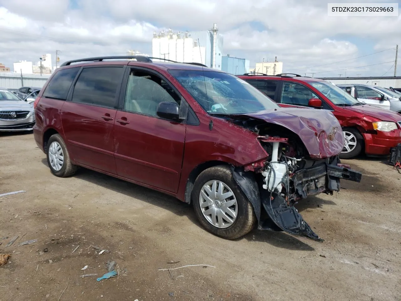 2007 Toyota Sienna Ce VIN: 5TDZK23C17S029663 Lot: 66969274