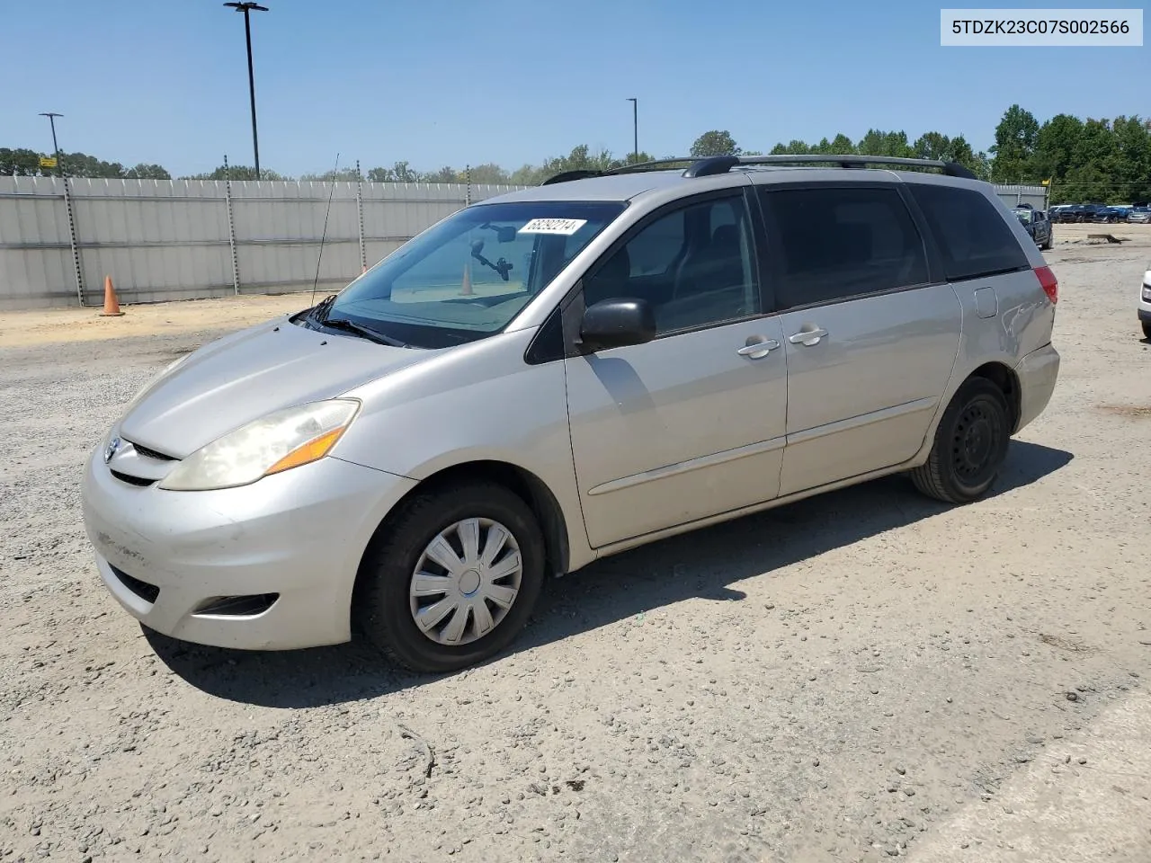 5TDZK23C07S002566 2007 Toyota Sienna Ce