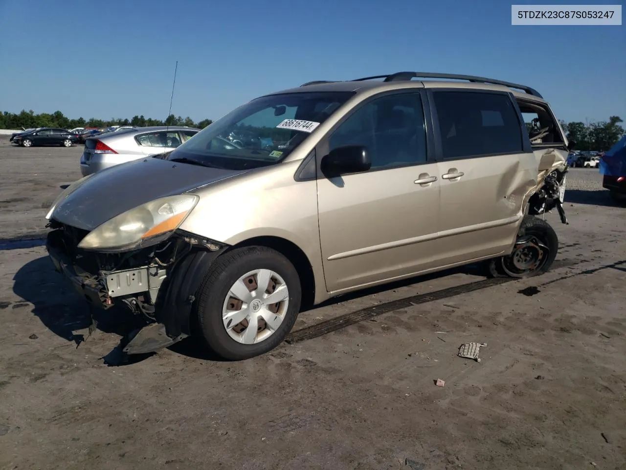 2007 Toyota Sienna Ce VIN: 5TDZK23C87S053247 Lot: 68616744