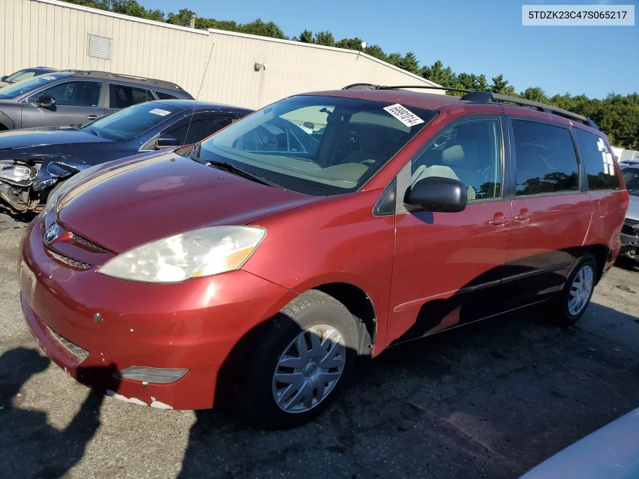 2007 Toyota Sienna Ce VIN: 5TDZK23C47S065217 Lot: 69991014