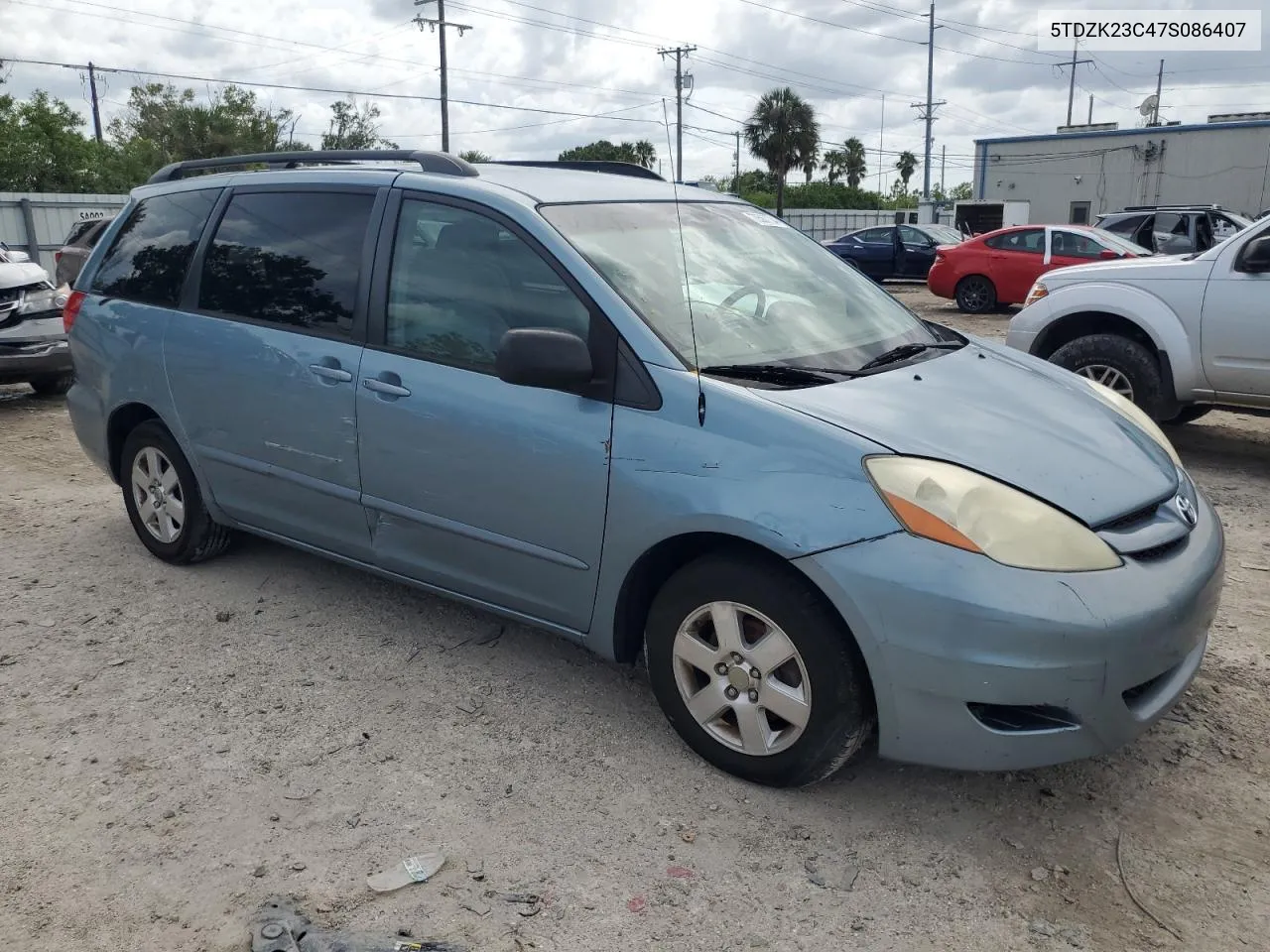 2007 Toyota Sienna Ce VIN: 5TDZK23C47S086407 Lot: 70567734