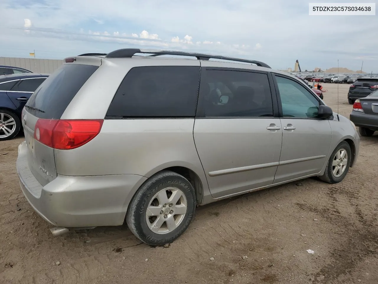 2007 Toyota Sienna Ce VIN: 5TDZK23C57S034638 Lot: 70857994