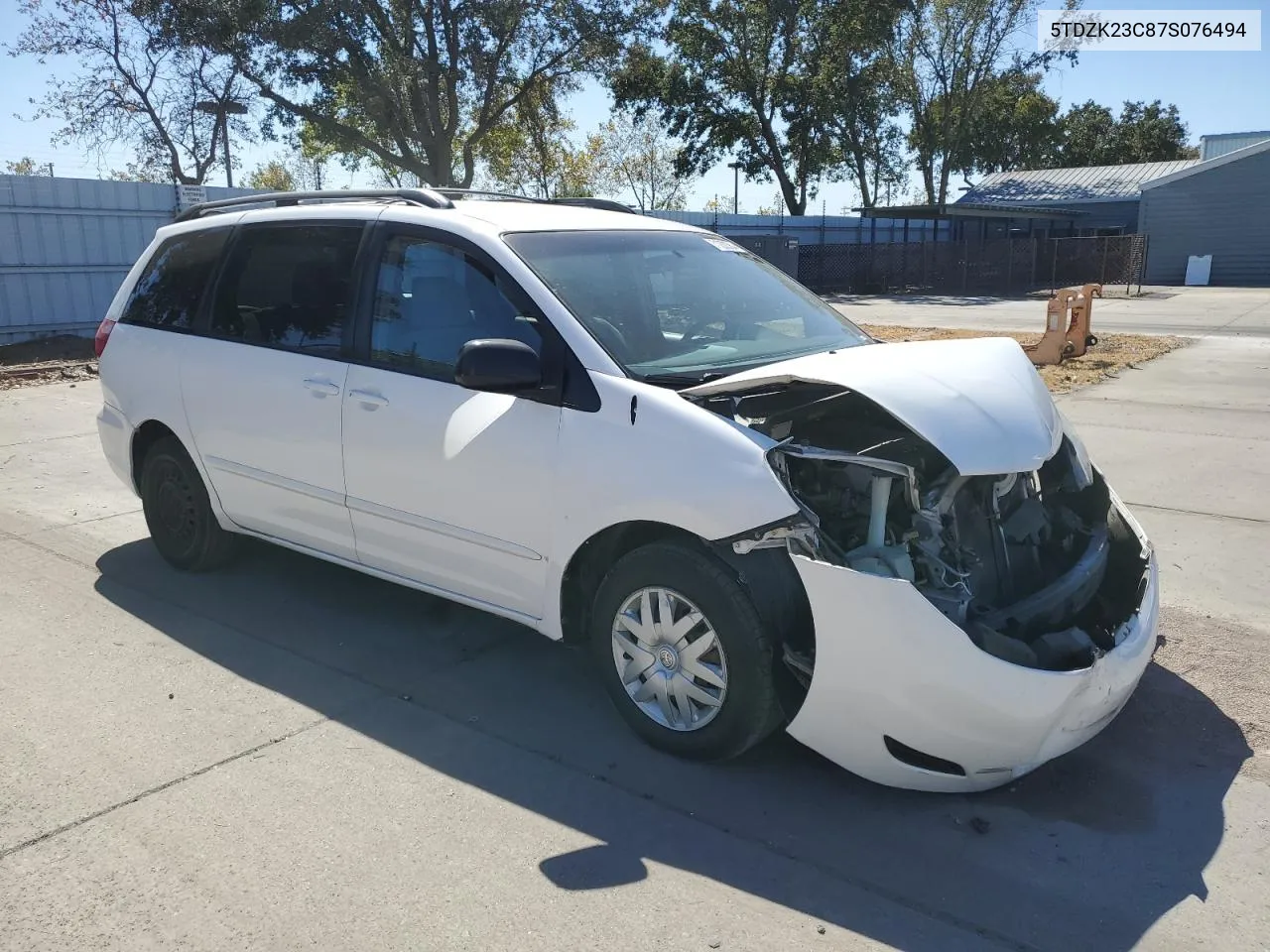 2007 Toyota Sienna Ce VIN: 5TDZK23C87S076494 Lot: 71200364