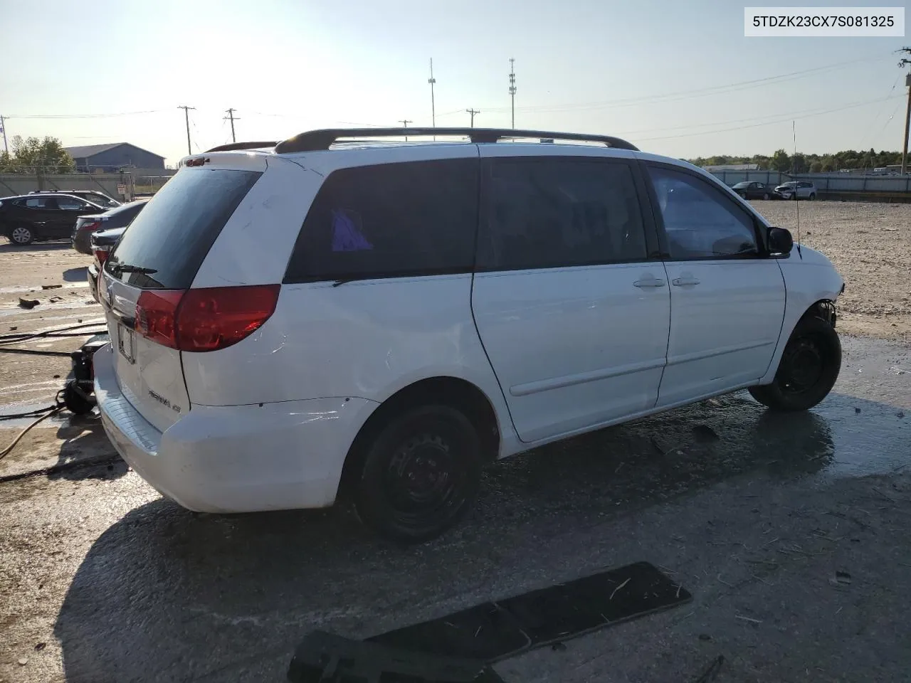 2007 Toyota Sienna Ce VIN: 5TDZK23CX7S081325 Lot: 71398844