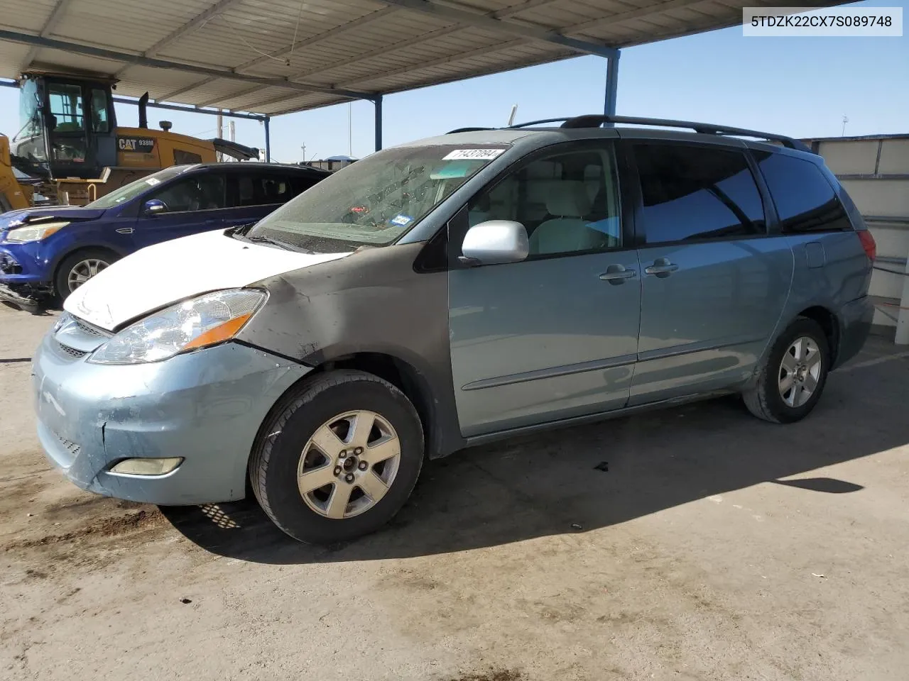 5TDZK22CX7S089748 2007 Toyota Sienna Xle