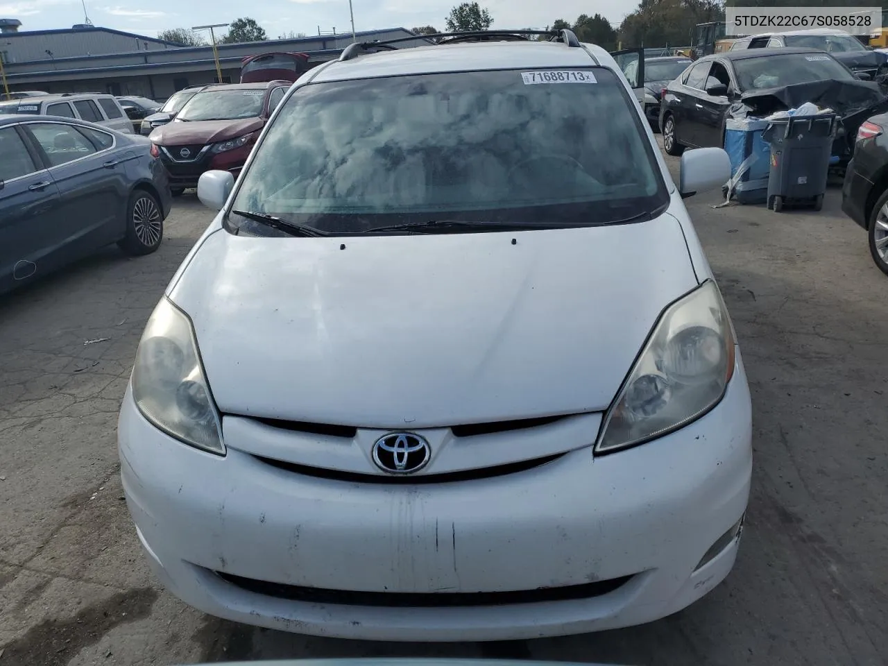 2007 Toyota Sienna Xle VIN: 5TDZK22C67S058528 Lot: 71688713