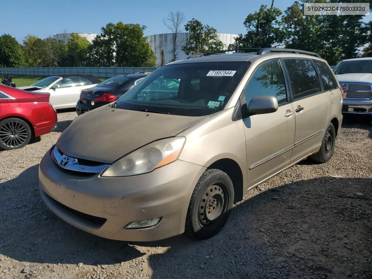 2007 Toyota Sienna Xle VIN: 5TDZK22C47S003320 Lot: 71857544