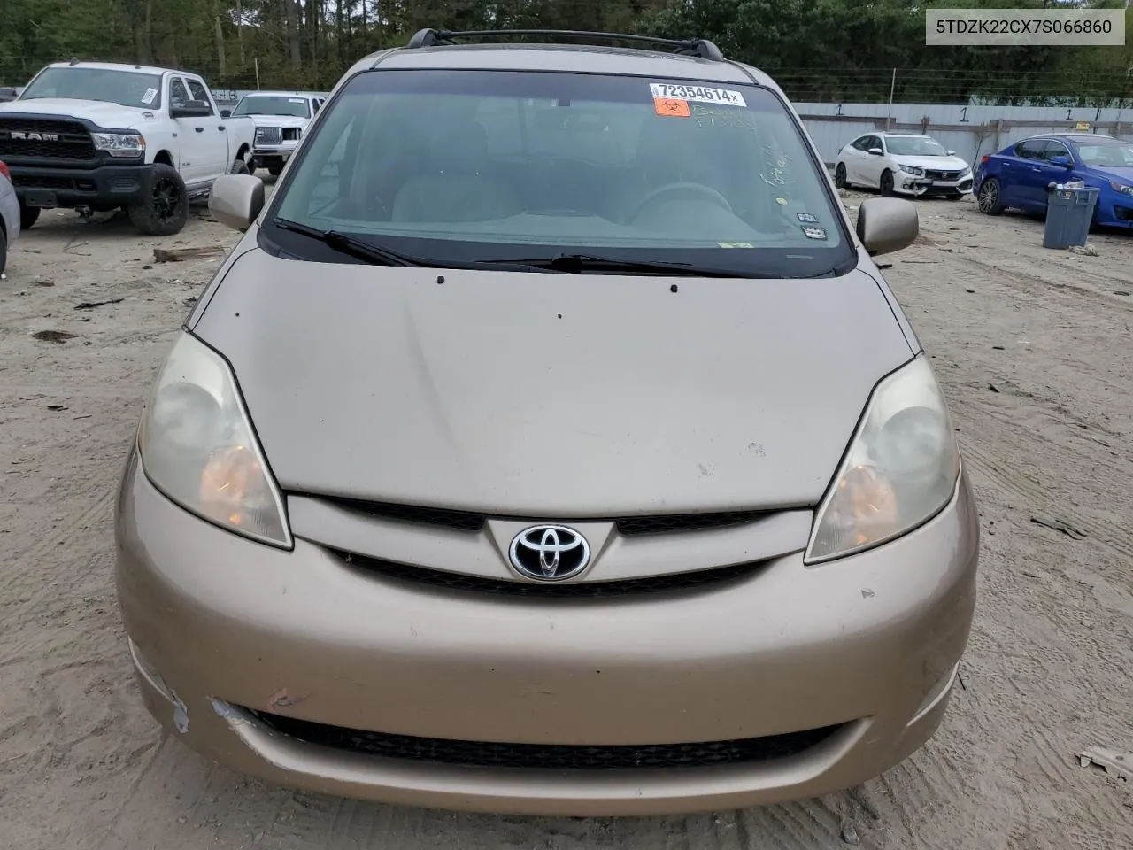 2007 Toyota Sienna Xle VIN: 5TDZK22CX7S066860 Lot: 72354614