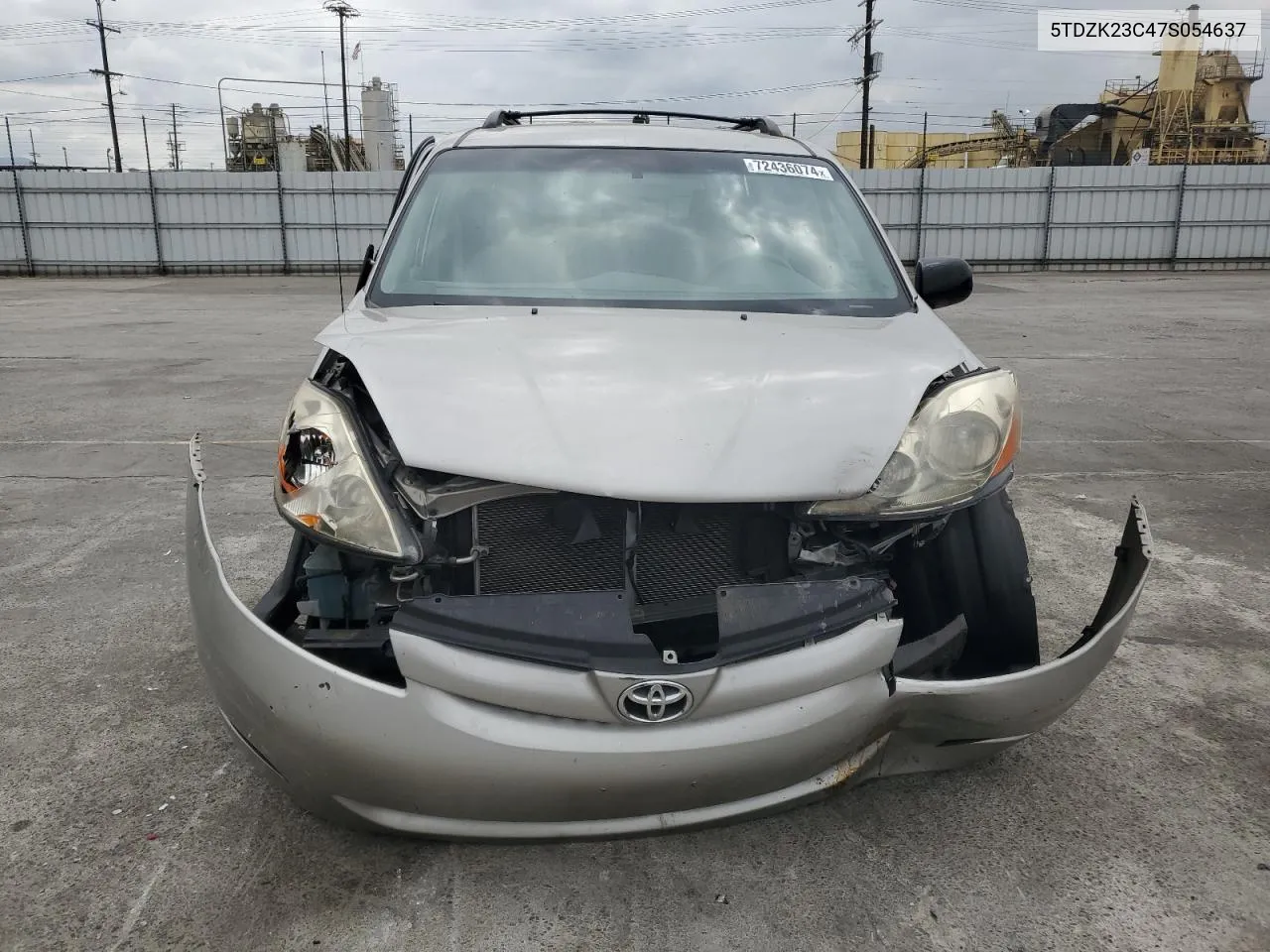 5TDZK23C47S054637 2007 Toyota Sienna Ce