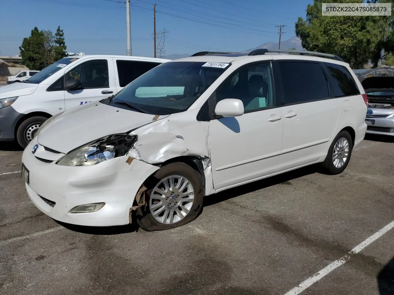 2007 Toyota Sienna Xle VIN: 5TDZK22C47S085873 Lot: 72651764