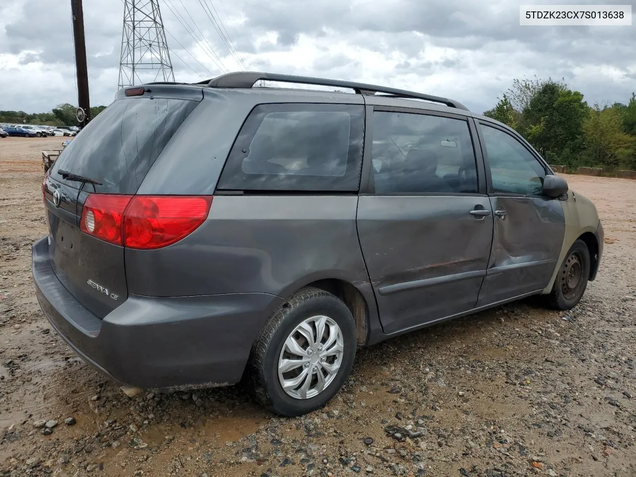 5TDZK23CX7S013638 2007 Toyota Sienna Ce