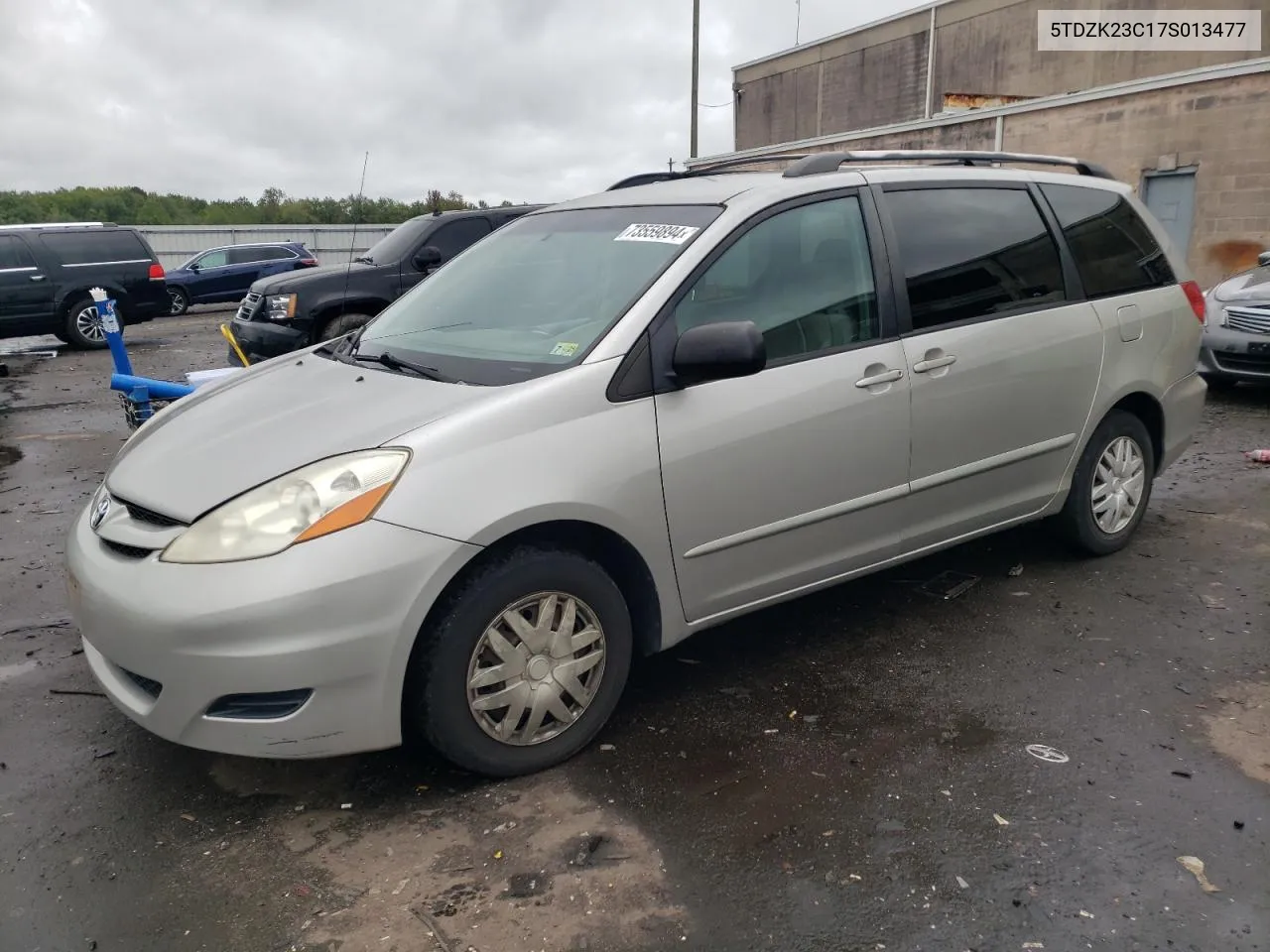 2007 Toyota Sienna Ce VIN: 5TDZK23C17S013477 Lot: 73559894