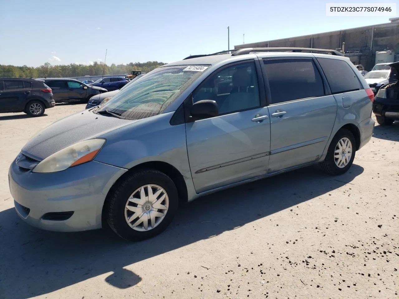 2007 Toyota Sienna Ce VIN: 5TDZK23C77S074946 Lot: 74715404