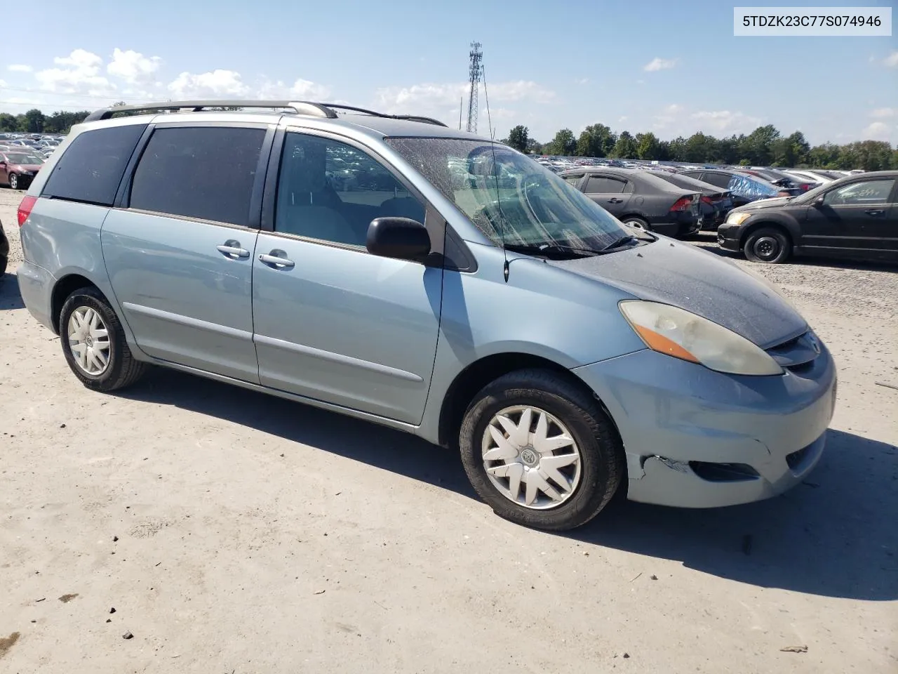 2007 Toyota Sienna Ce VIN: 5TDZK23C77S074946 Lot: 74715404