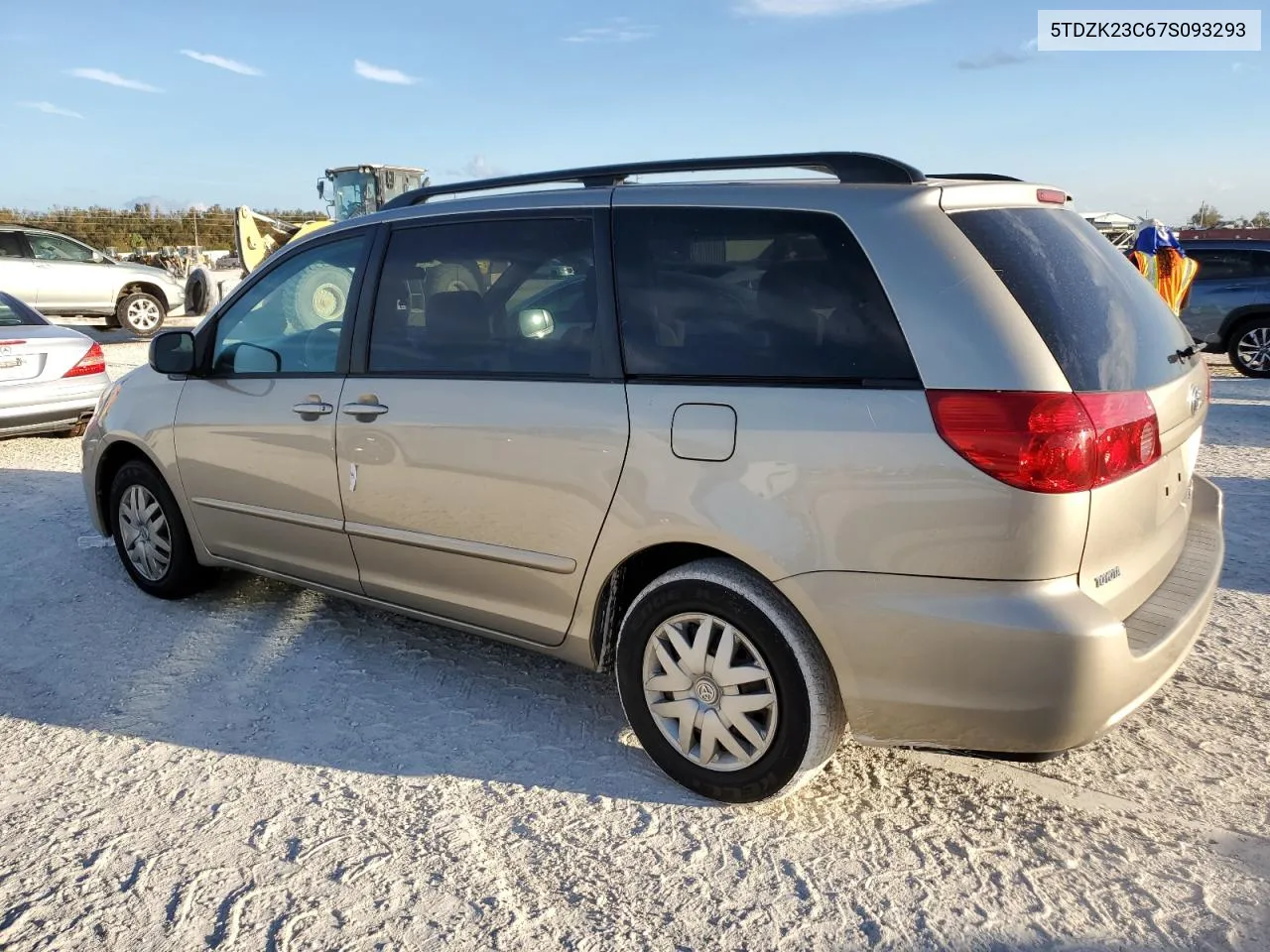 5TDZK23C67S093293 2007 Toyota Sienna Ce