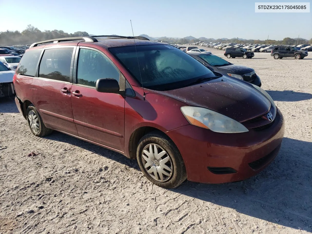 2007 Toyota Sienna Ce VIN: 5TDZK23C17S045085 Lot: 77620254