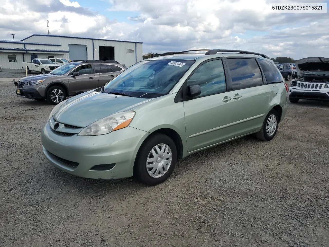 2007 Toyota Sienna Ce VIN: 5TDZK23C07S015821 Lot: 78041144