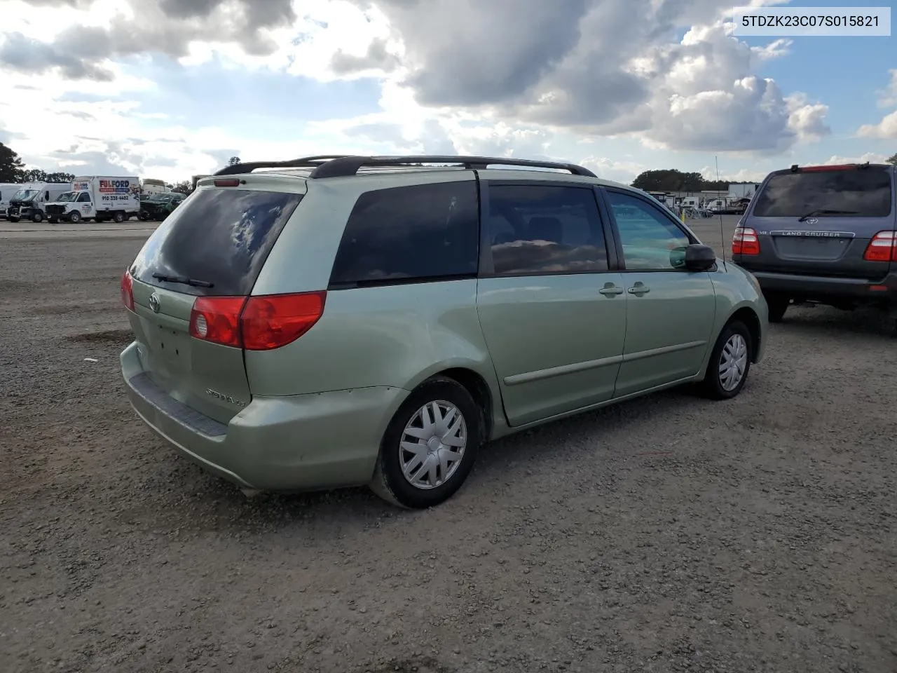 2007 Toyota Sienna Ce VIN: 5TDZK23C07S015821 Lot: 78041144