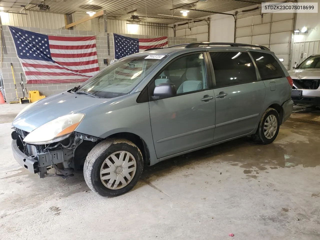 2007 Toyota Sienna Ce VIN: 5TDZK23C07S018699 Lot: 78443724