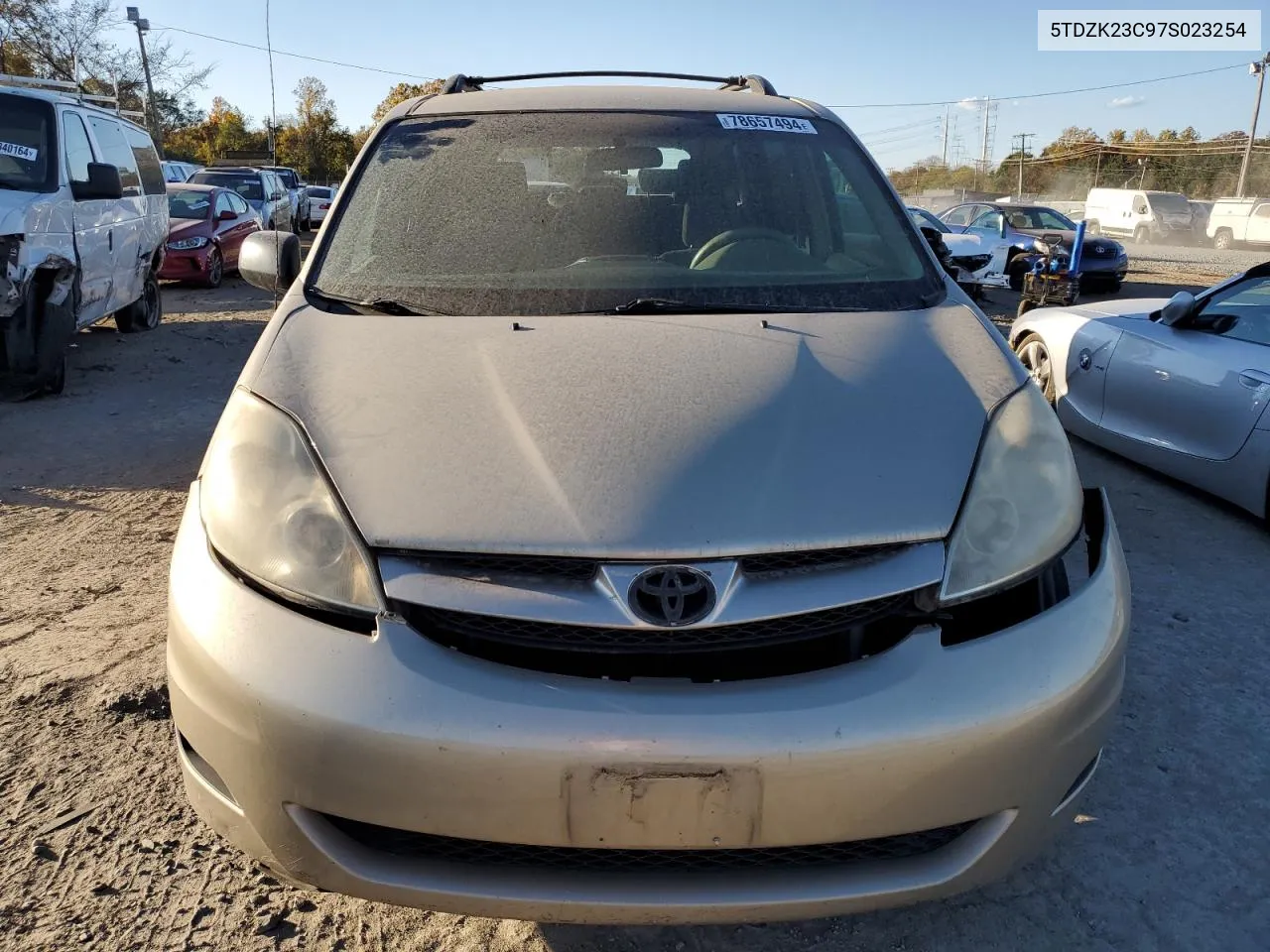 2007 Toyota Sienna Ce VIN: 5TDZK23C97S023254 Lot: 78657494