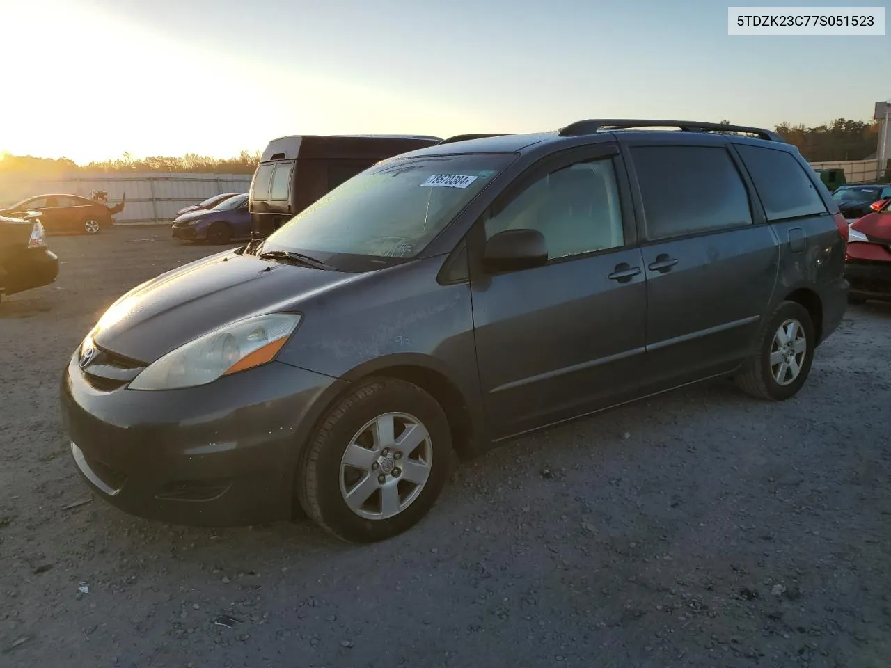 5TDZK23C77S051523 2007 Toyota Sienna Ce