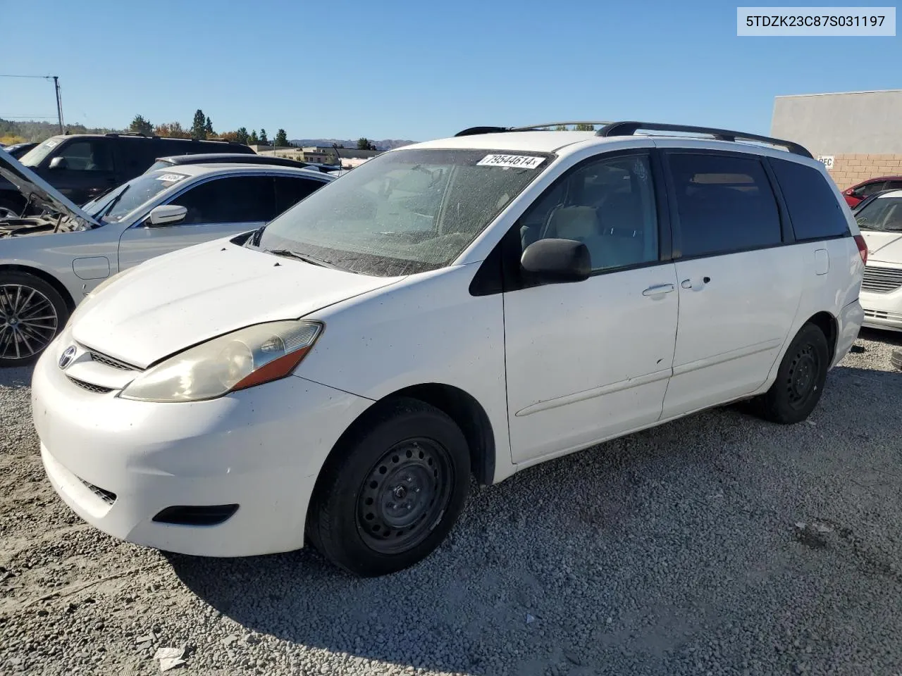 2007 Toyota Sienna Ce VIN: 5TDZK23C87S031197 Lot: 79544614