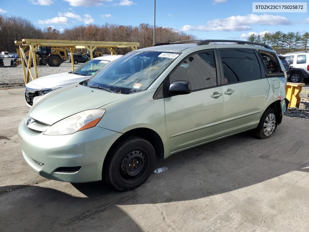 2007 Toyota Sienna Ce VIN: 5TDZK23C17S025872 Lot: 80236244