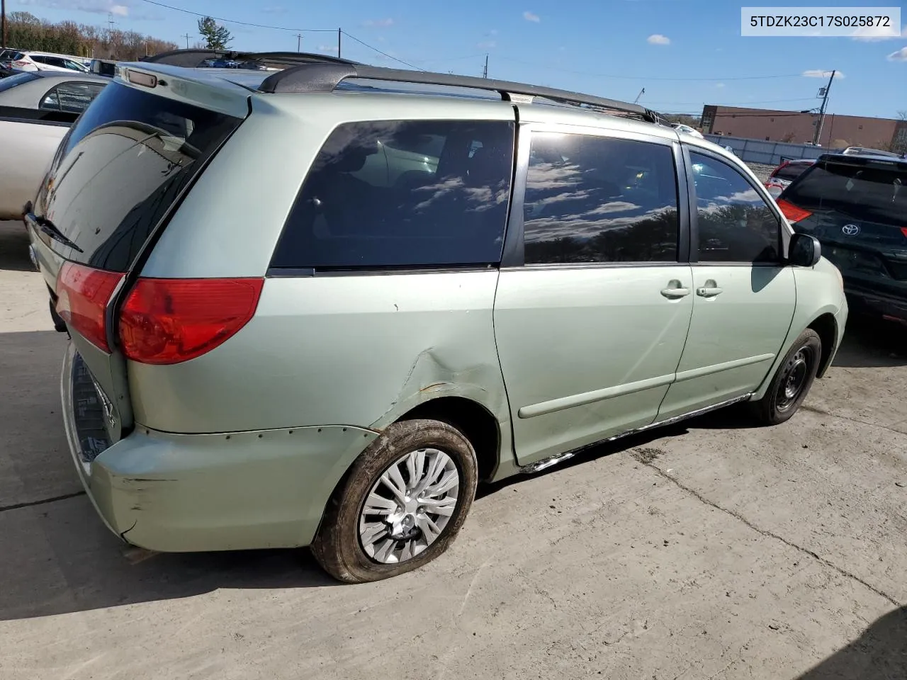 2007 Toyota Sienna Ce VIN: 5TDZK23C17S025872 Lot: 80236244