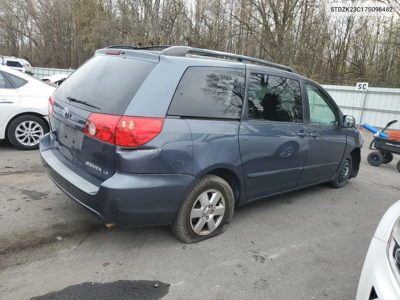 2007 Toyota Sienna Ce VIN: 5TDZK23C17S098482 Lot: 80826694