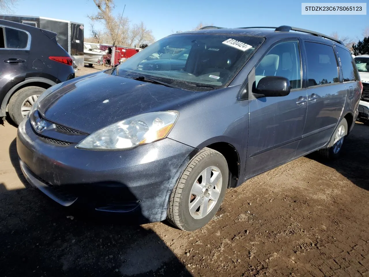 2007 Toyota Sienna Ce VIN: 5TDZK23C67S065123 Lot: 81304424