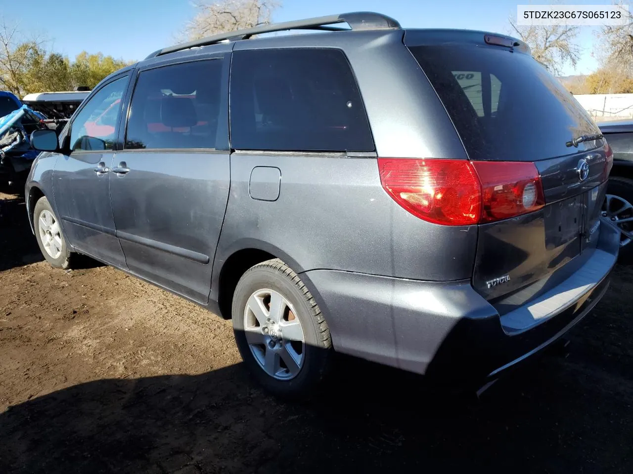 2007 Toyota Sienna Ce VIN: 5TDZK23C67S065123 Lot: 81304424