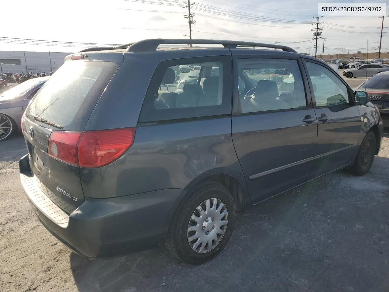 2007 Toyota Sienna Ce VIN: 5TDZK23C87S049702 Lot: 81590574