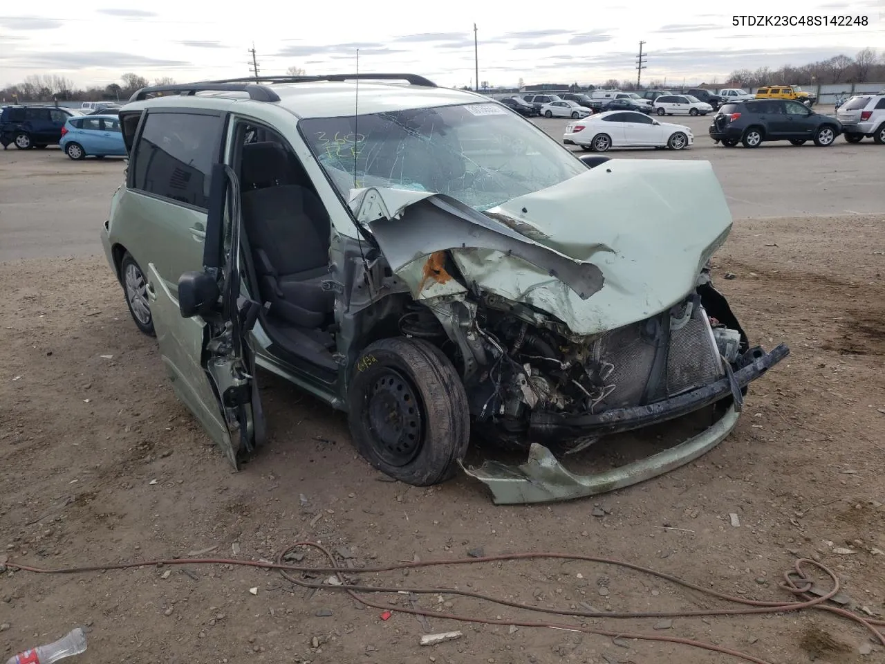 2008 Toyota Sienna Ce VIN: 5TDZK23C48S142248 Lot: 38136552