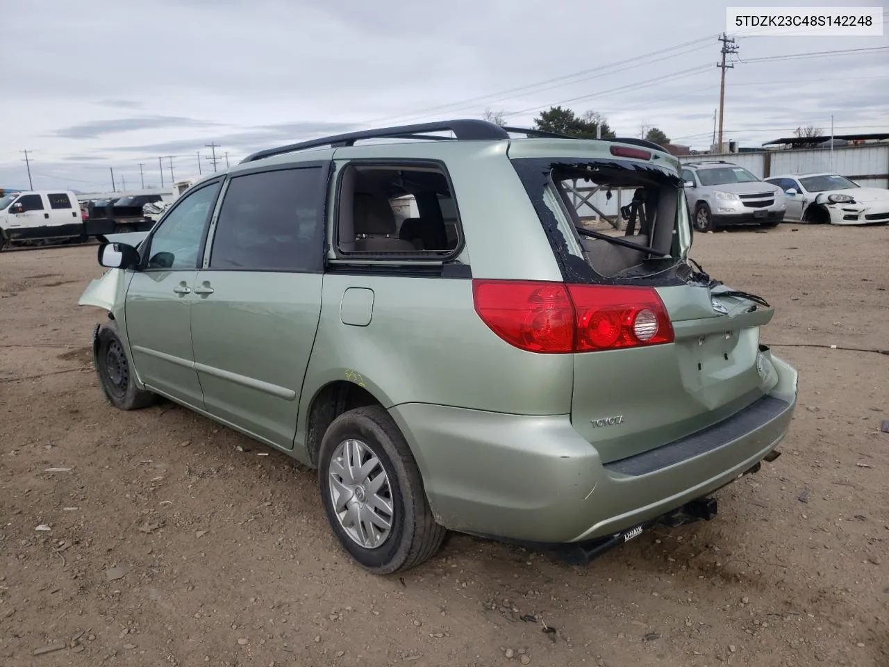 2008 Toyota Sienna Ce VIN: 5TDZK23C48S142248 Lot: 38136552