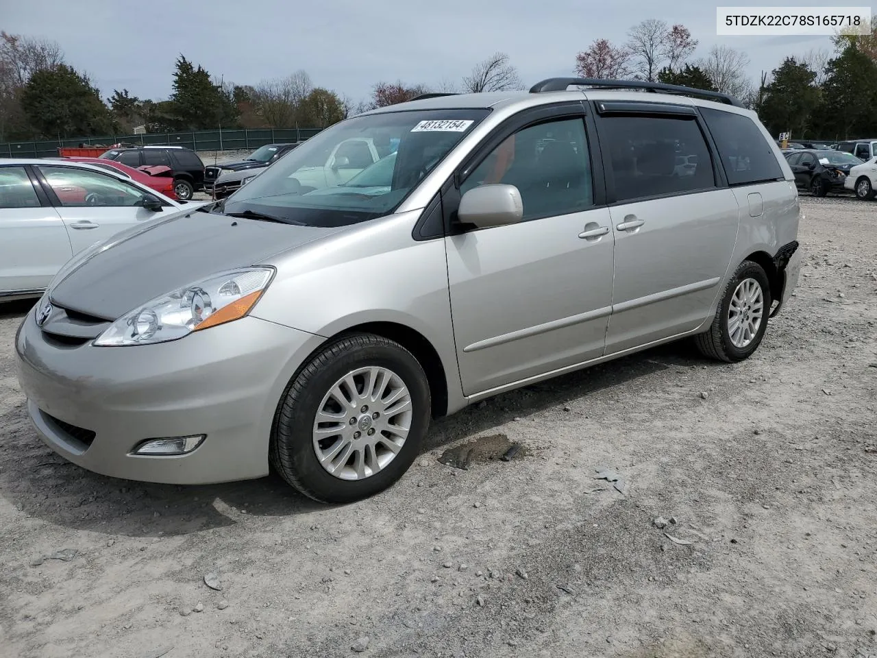 2008 Toyota Sienna Xle VIN: 5TDZK22C78S165718 Lot: 48132154