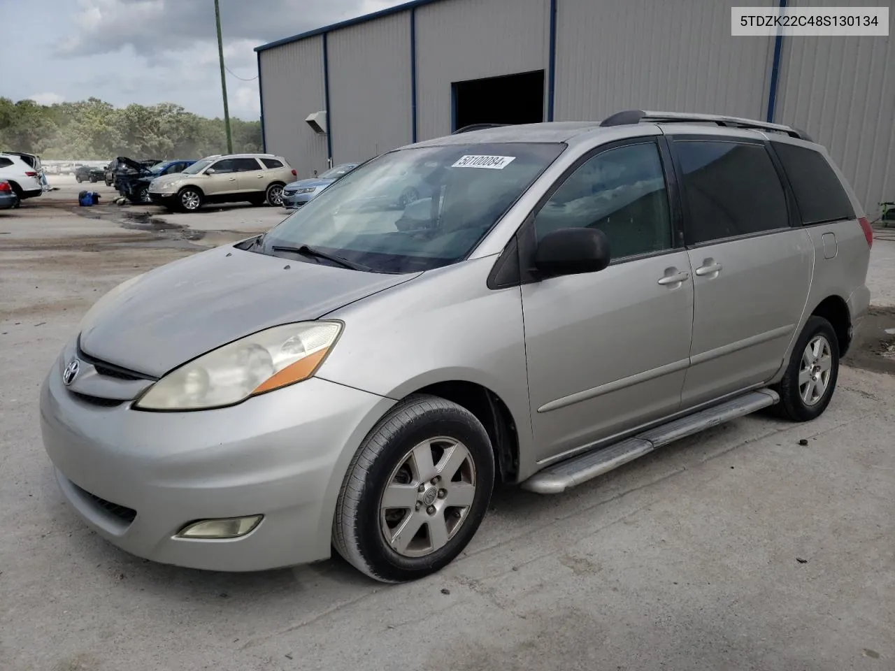 2008 Toyota Sienna Xle VIN: 5TDZK22C48S130134 Lot: 50100084