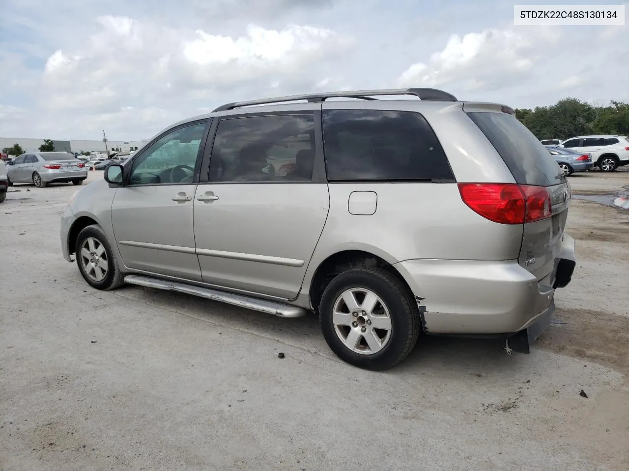 2008 Toyota Sienna Xle VIN: 5TDZK22C48S130134 Lot: 50100084