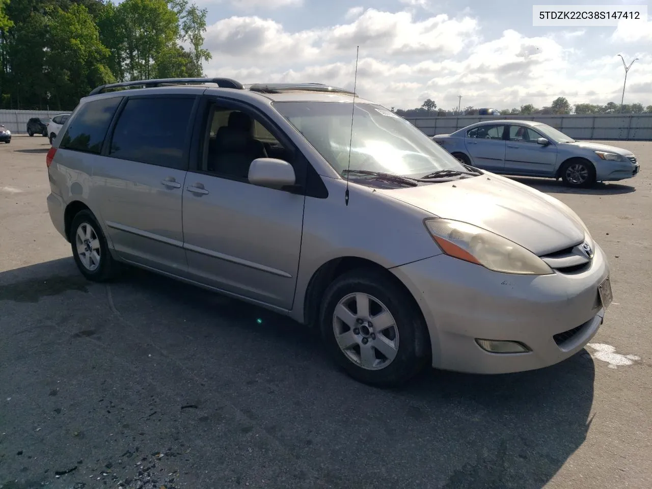 2008 Toyota Sienna Xle VIN: 5TDZK22C38S147412 Lot: 52927574