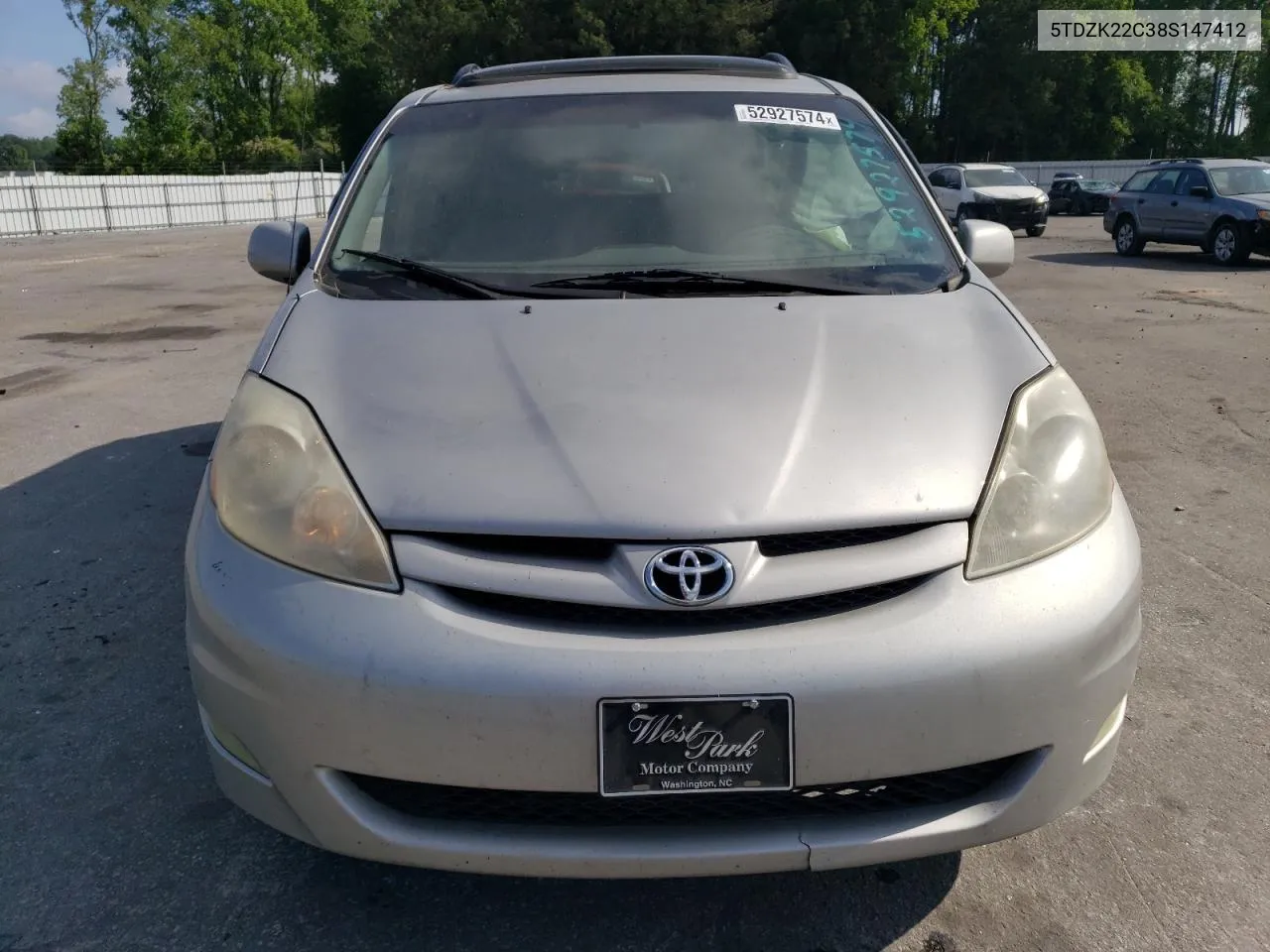 2008 Toyota Sienna Xle VIN: 5TDZK22C38S147412 Lot: 52927574