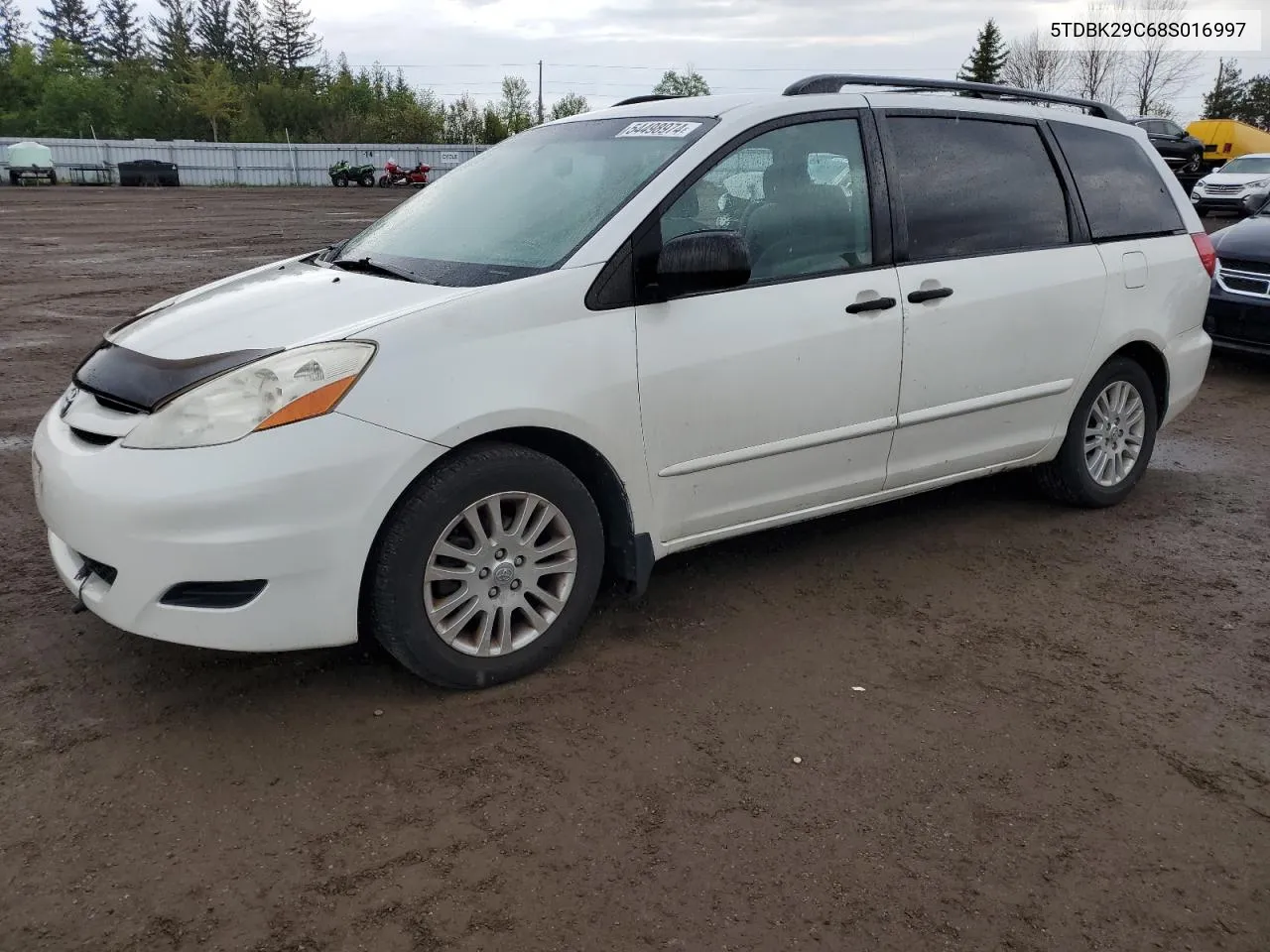 2008 Toyota Sienna Ce VIN: 5TDBK29C68S016997 Lot: 54498974