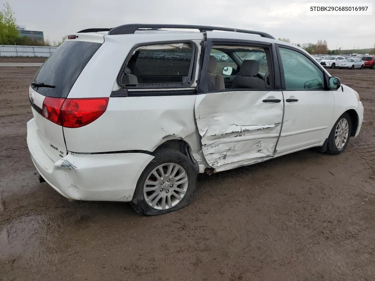 2008 Toyota Sienna Ce VIN: 5TDBK29C68S016997 Lot: 54498974