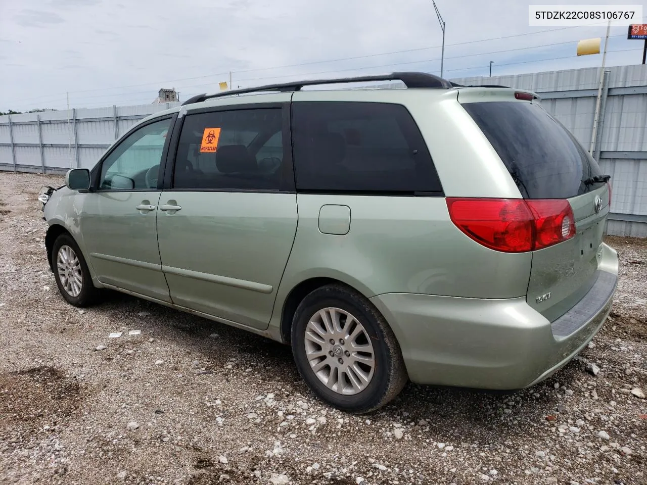 2008 Toyota Sienna Xle VIN: 5TDZK22C08S106767 Lot: 61622834