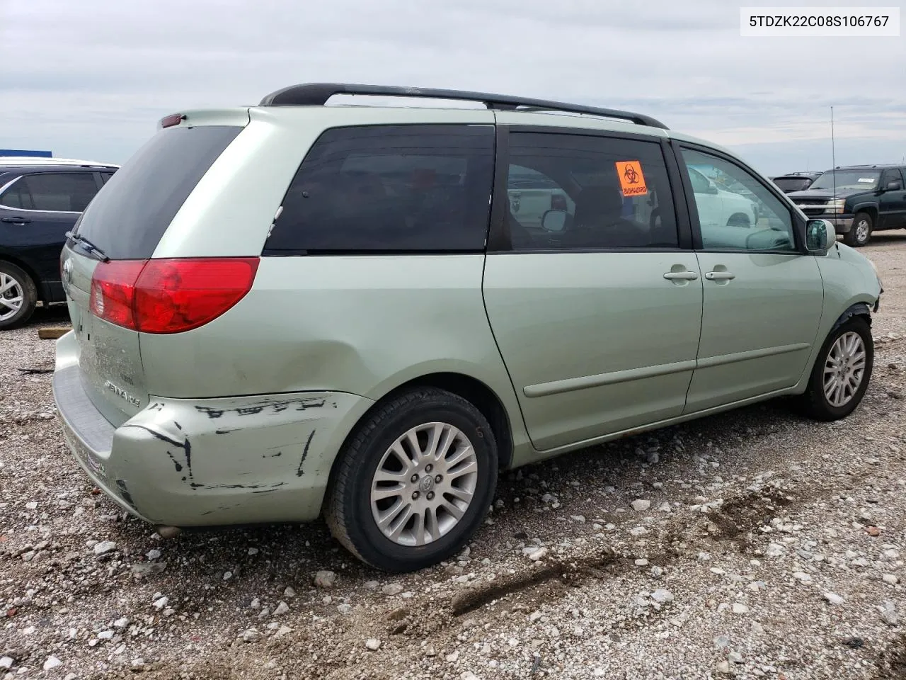 2008 Toyota Sienna Xle VIN: 5TDZK22C08S106767 Lot: 61622834