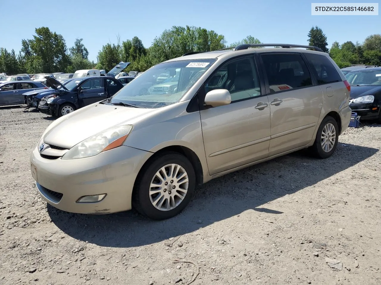 2008 Toyota Sienna Xle VIN: 5TDZK22C58S146682 Lot: 62378684