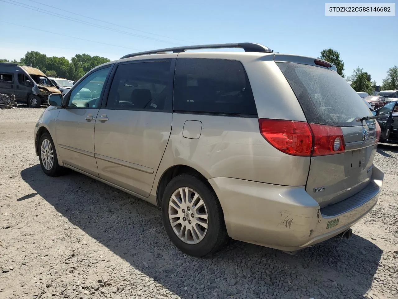 2008 Toyota Sienna Xle VIN: 5TDZK22C58S146682 Lot: 62378684