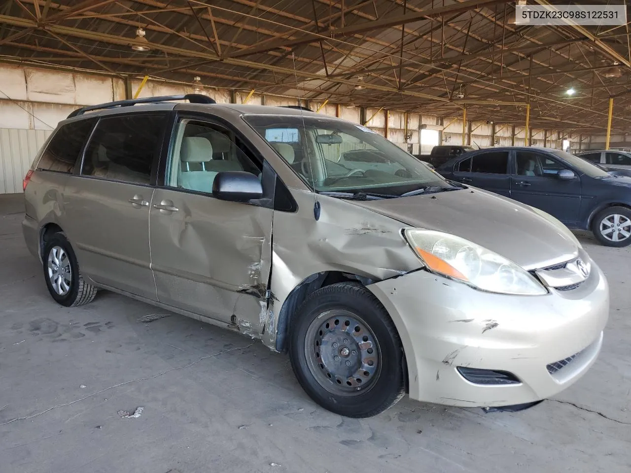 2008 Toyota Sienna Ce VIN: 5TDZK23C98S122531 Lot: 63153564