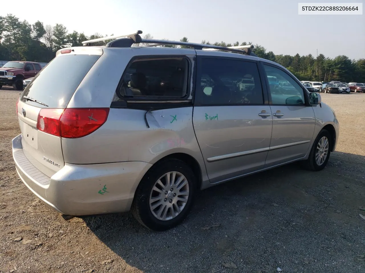 2008 Toyota Sienna Xle VIN: 5TDZK22C88S206664 Lot: 64439294