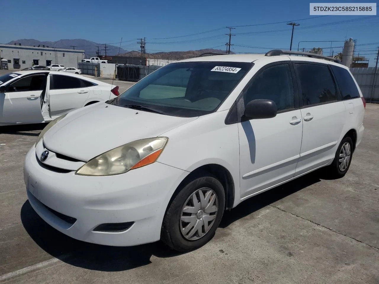 2008 Toyota Sienna Ce VIN: 5TDZK23C58S215885 Lot: 65224854